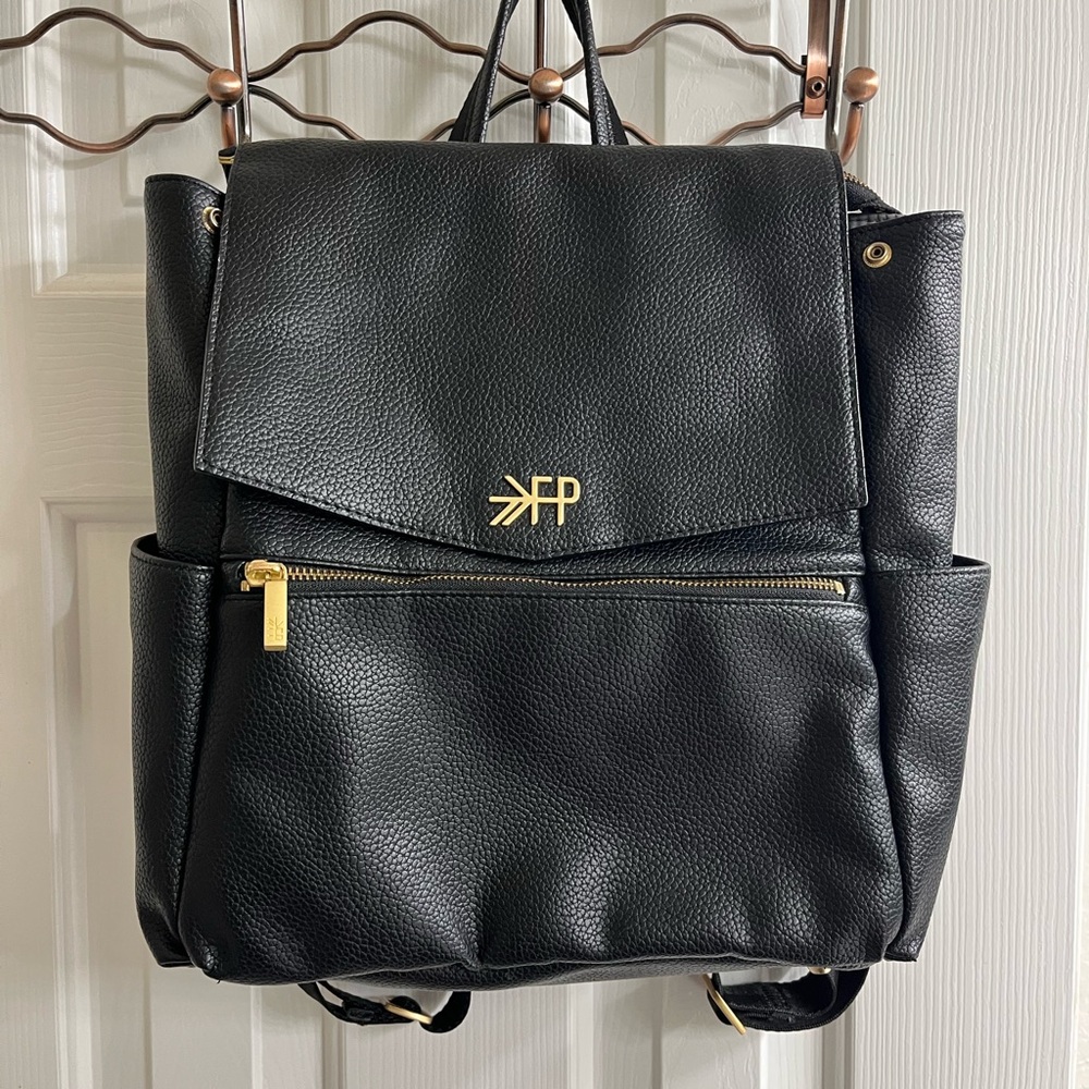 Black Leather Backpack